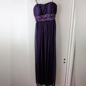 Cache Plum with Beads/Sequins Evening dress/Gown, worn once, see measurements